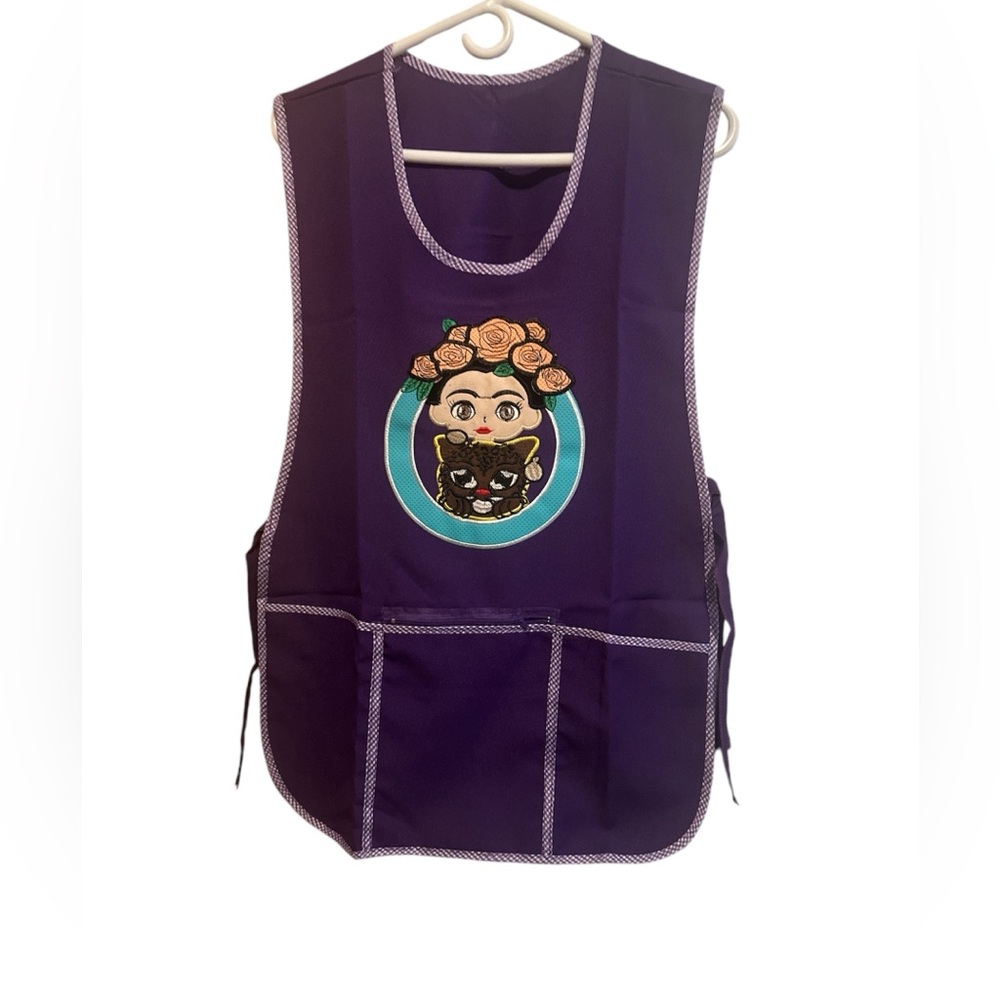 Apron Women handmade  Embroidered Mexican Artisan One Size